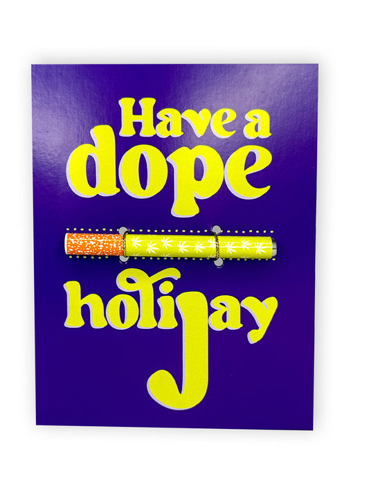 Cannabis Card + One-Hitter - Have A Dope HoliJay