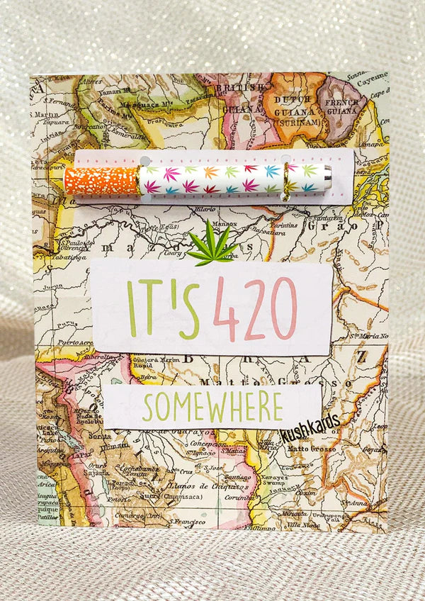 Cannabis Card + One-Hitter - It's 420 Somewhere